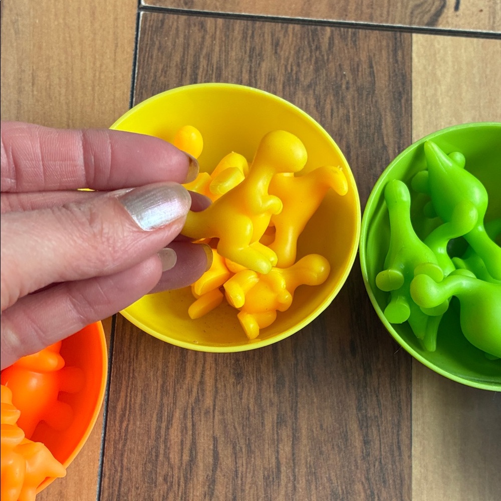 Colorful Dinosaur Sorting Cups for Kids - Picture 6 of 9